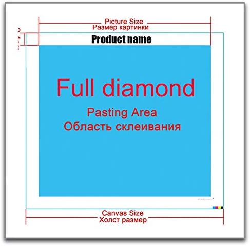 Дијамантски вез за пејзаж дијамантски дијамантски слика со целосен квадрат/тркалезна гитара слика на rhinestones 15.8x19.7in, квадрат