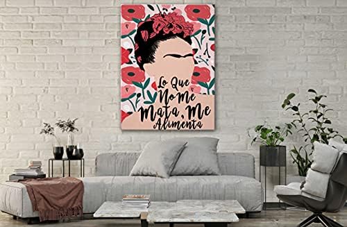 Духовно раствори Фрида Кало wallидна уметност печатење, домашен декор врамен постер wallиден уметнички платно уметнички дела за дневна соба, слики за спална соба, виси