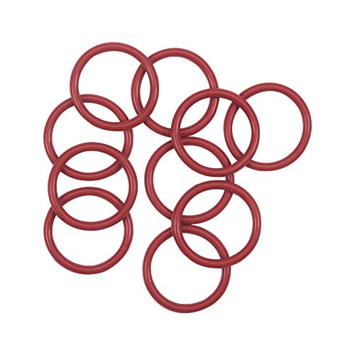 Беттомшин 10 парчиња 0,94 x0.09 Силиконски О-прстен VMQ заптивка прстени за заптивка за хидраулика и пневматика запечатување црвена