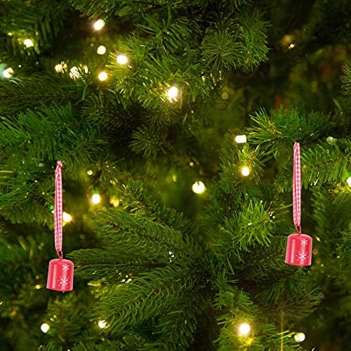 ABOOFAN 10 парчиња Божиќни Ѕвона Орнаменти Џингл Бел Божиќно Дрво Виси Декор Со Лента Ноќта На Вештерките Декорација