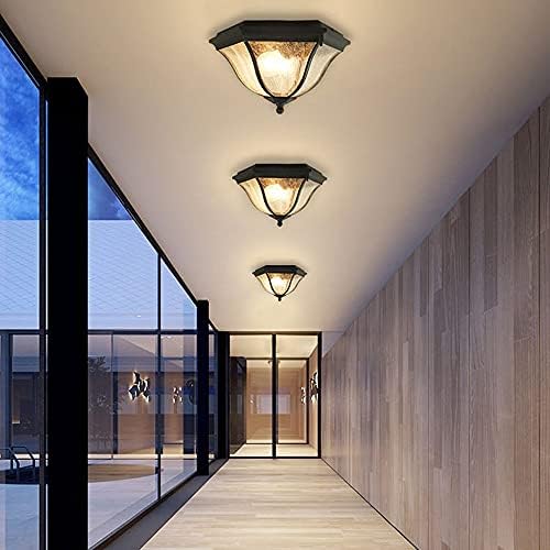 ACLBLK 2-светлини на отворено водоотпорни тавански светла E27 тремот Патио Индустриски мансарда алуминиумска приврзок ламба