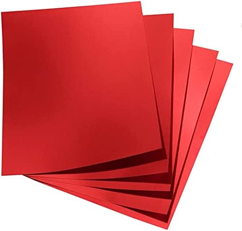 Листови за табли со црвена метална фолија за уметност и занаети