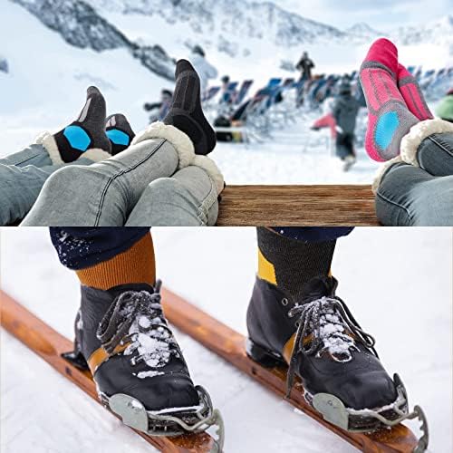 1 пар акасо топла волна ски -чорапи мажи жени пешачки чорапи, мерино сноуборд чорапи за скијање на отворено ладно време