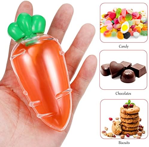 Хомојојо 12 Парчиња Кутија За Бонбони Од Морков Велигден Пластични Контејнери За Моркови За Јајца Полнила За Велигденски Корпи Чоколадни