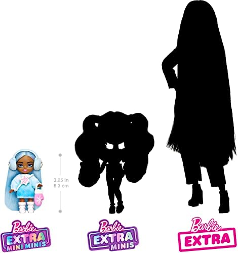 Барби Екстра Мини Мини Патување Кукла Со Зимски Мода И Додатоци, Барби Екстра Летаат Мала Кукла