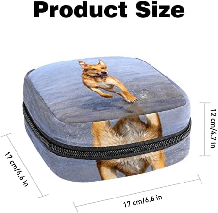 Модел на кучиња санитарна торба за складирање на салфетки, торбичка за менструална чаша, организатор на санитарни влошки за мала шминка,