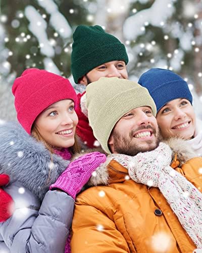 80 парчиња зимски гравчиња најголемиот дел за бездомниците на ладно време термички капачиња за истегнување топло пријатно плетено плетено манжетни капи