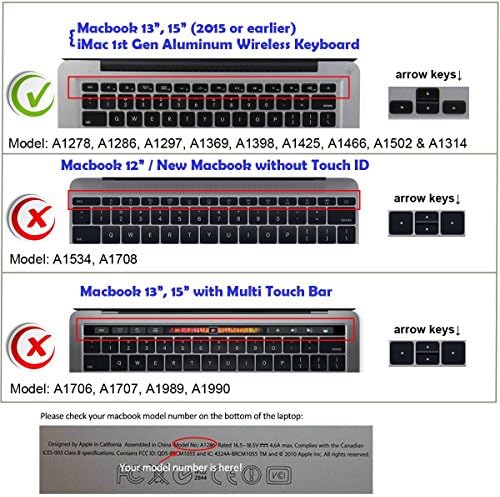 XSKN Final Cut Pro X кратенки на тастатурата кожа 1PC + чиста силиконска тастатура за тастатура 1 парчиња за MacBook Air 13 & Pro 13 15 17, мрежница