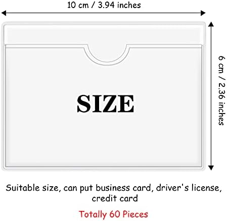 дурони 60 Пакет Самолеплив Држач За Етикета Џебови За Картички Држач За Етикета Јасни Пластични Држачи За Библиотечни Картички Со Горниот Отвор За Индексни Картичк