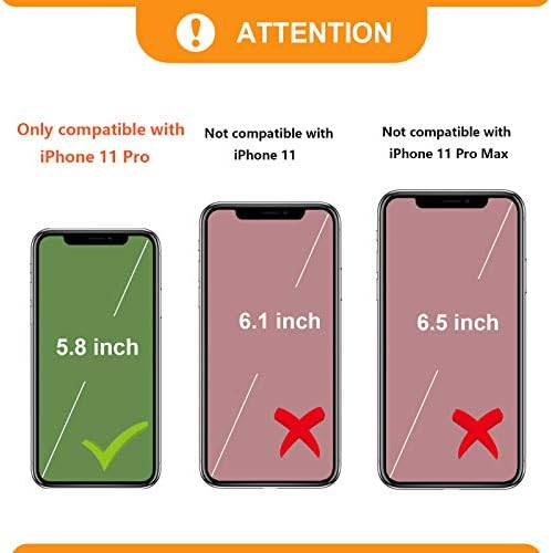 Bocasal Crossbody Паричник Случај за iPhone 11 Pro Со Држач За Картички, Патент Картичка Слот Заштитник Шок-Отпорен Чанта Покритие Со
