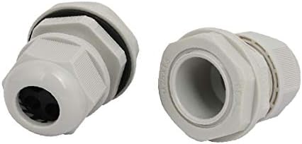X-Gree M25X1.5mm 3mm-5.5mm опсег најлон 4 дупки прилагодливи кабли Гренд сива 10 парчиња (M25x1.5mm 3mm-5,5mm опсег најлон 4 дупки кабли Aubtyables Gland Grey 10pcs