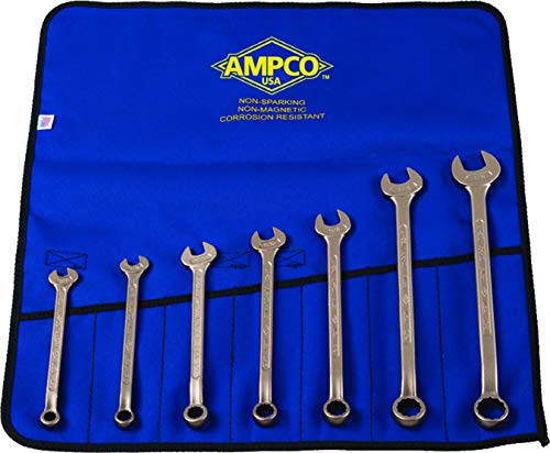 Алатки за безбедност на AMPCO M-41 Комбинирани клучеви за клучеви, не-распрскувачки, не-магнетни, отпорни на корозија, SAE