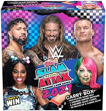 Топс WWE SLAM ATTAX 2021 EDITION I WWE картички | Вклучува мат за игри
