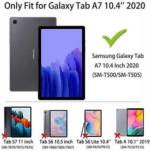 Galaxy Tab A7 10.4 инчи 2020 Случај, Clarkcas Kids Shockproof Shockproof Silicone целосен заштитен тешки тешки случаи со почетнички наслови