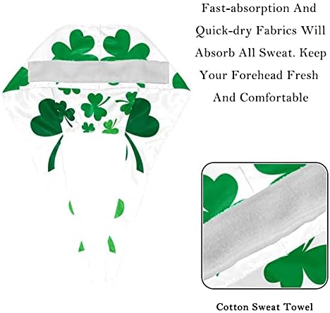 ДЕЈЈА 2 Пакува Шамрок Прилагодливо Работно Капаче со Копче Лента За Потење За Медицински Сестри Женска Капа За Опашка
