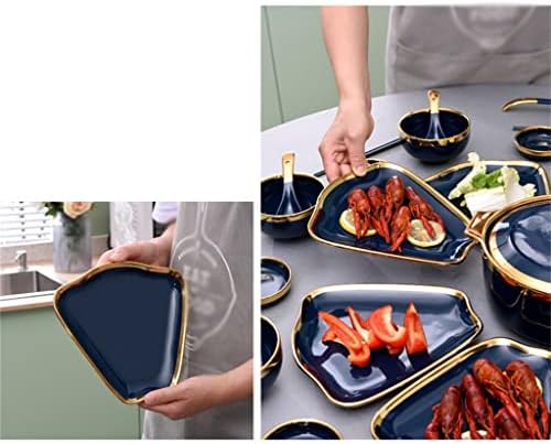 SXNBH Сина керамичка прибор за садови постави плочки комбинирани садови за садови за садови за садови за садови за садови