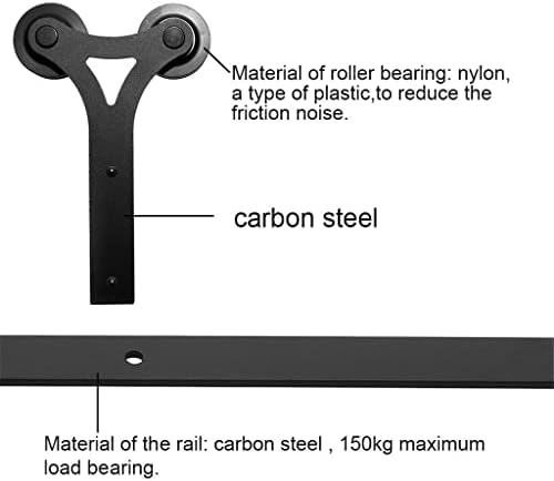 ЛАНДУА 1210-4840мм Лизгачка Штала Врата Хардвер Комплет Y-Облик Дрво Врата Закачалка Песна Ролери Плакарот Хардвер За Двојна Врата