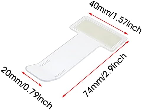 Папка за билети за фактура DZS ELEC 4PCS 74X40mM Транспарентен држач за паркирање на автомобили Клип за шофершајбна за ветробрански ветробрани