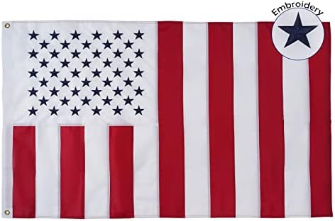 Бредфорд Граѓанско мир знаме 3x5 ft Надворешно изработено во САД, извезени американски мировни знамиња со двојна еднострана тешка должност, полиестер