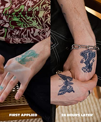 Привремени тетоважи со мастило, полу-постојана тетоважа, една премија лесна долготрајна, тетоважа отпорна на вода со сега мастило-трае 1-2 недели,