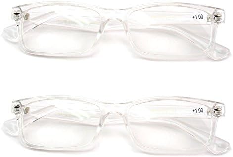 2 Пара Обични Модни Правоаголни Очила За Читање-Стилски Едноставни Читатели