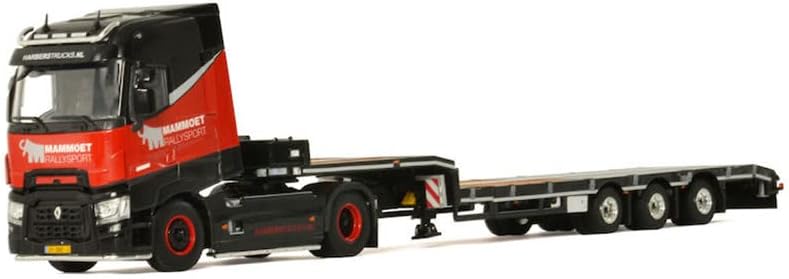 Мамоет за приколка со ниска табла за Mammoet за Mammoet 1/50 Diecast Truck Pre-изграден модел