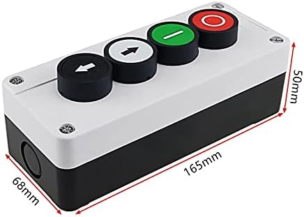 NDJQY 22мм копче прекинувач за бела контрола на водоотпорна кутија за прекинувач 4 дупка со копче за стоп -стоп Индустриска контролна кутија 165