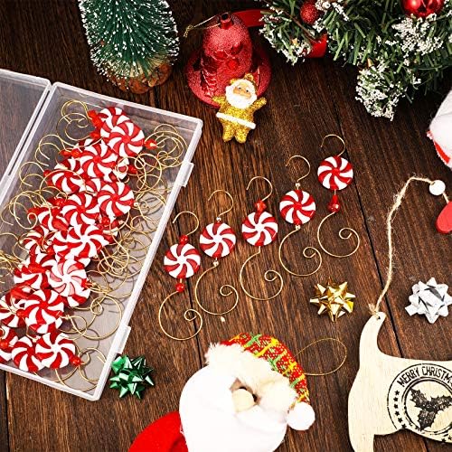Божиќни украси за божиќни куки злато и бонбони со божиќни украси за украси за украси за празници
