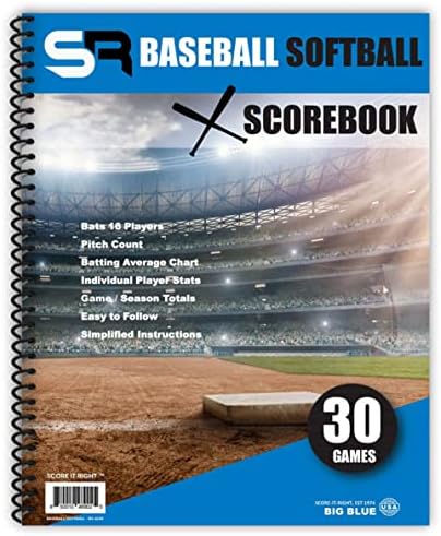 Резултат Тоа Право Голема Сина Бејзбол/Софтбол Книга-Премиум Резултат Чување Книга - 16 Плеер - 30 Игра Книга Со Броење На Теренот, Индивидуални