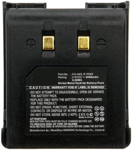 Синергија дигитална батерија без безжичен безжичен систем, компатибилна со KKJQ21AM40, KX-A45, P-P545, батерија за безжичен телефон од типот 45
