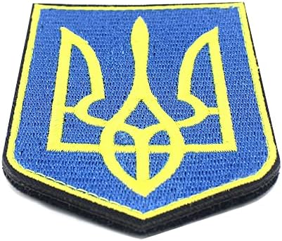 Знамето на черепот на Украина Тризбуб украински палто за оружје за вез за печење кука јамка тактичка војска везена инфрацрвена рефлективна