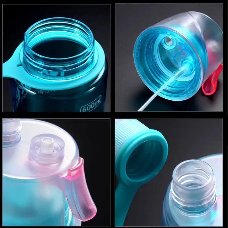 20oz/600ml креативна чаша за вода за прскање, спортска пластична чаша, шише за фитнес вода