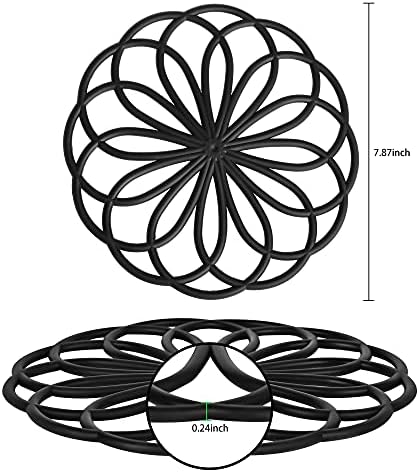 Smithcraft Melort Red силиконски силикони за топли јадења, Trivet Mat Hotless за кујнски декор, трибети за топли садови и тави, силиконски отпорни на топлина, душеци countertop, тркалезни ?