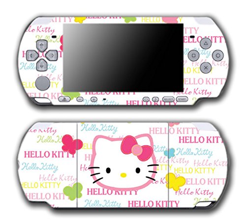 Здраво Кити Виножито розови пеперутки Симпатична видео игра Винил Декларална налепница на кожата на Sony PSP PlayStation Protable