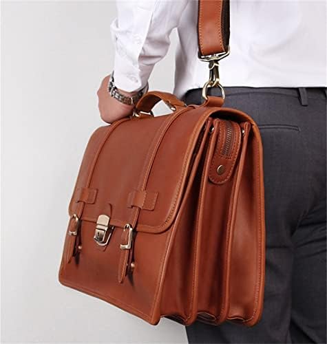 АДКХФ кожна чанта за чанти за машка торба за лаптоп лаптоп лаптоп лаптоп (боја: А, големина