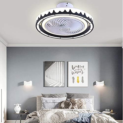 Nzdy вентилатор тавански ламба таванот вентилатор со LED осветлување и далечински управувач со 3-брзински вентилатори креативни невидливи