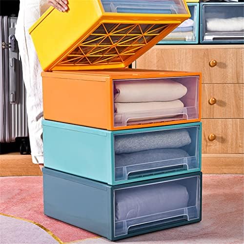 PDGJG кутија за складирање Едноставност гардероба сортирање облека за складирање кутија за складирање на кабинети кутии за складирање транспарентна внатрешна обле?