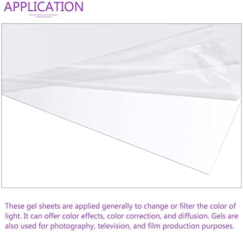 DMiotech 4Pcs Корекција Гел Светлина Филтер Преклопување Транспарентен Пластични Пвц Листови Јасно За Слика,Филм, Видео