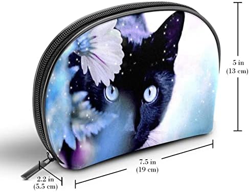 Тоалетна Торба, Козметичка Торба За Шминка За Патувања За Жени Мажи, Цвет Од Црна Мачка Од Животни