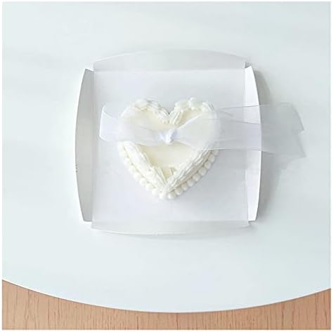 Силиконска форма на свеќи во форма на торта во форма на срце 3Д домаќинство Рачно изработено ароматерапија свеќа од мила за торта