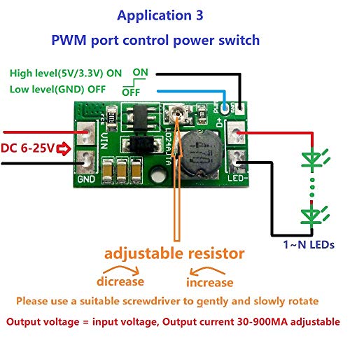 DC 9V 12V 18V 24V 20W прилагодлив LED возач PWM контролер DC-DC чекор-надолу константна константна конвертор на струја