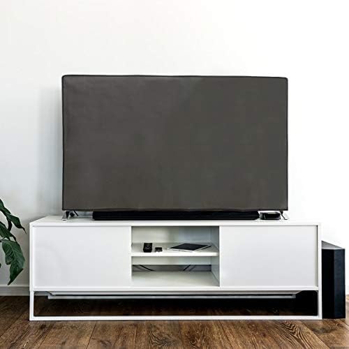 Корица за прашина KWMobile за 55 ТВ - ТВ -заштитник на ТВ -ткаенина за телевизори со рамен екран - темно сива боја