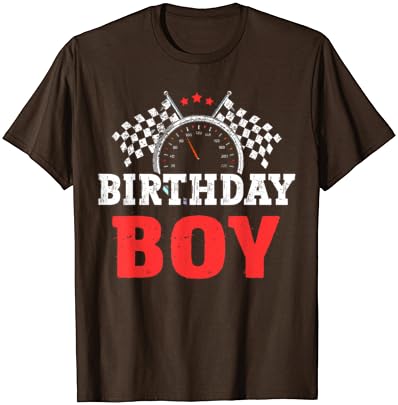 Роденденски момче тркачки автомобил тркачки автомобил возач за роденденска екипаж маица