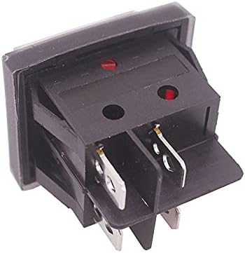 2 ПЦС -прекинувач за рокери со црвено копче 4 приклучоци 37 * 30 * 30mm 16A 250V AC/20A 125V прекинувачи за електрична опрема за AC -