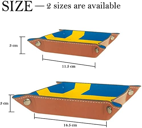 VBFOFBV Камериер Фиока, Стп Кожа Catchall, Фиока Организатор, Кутија За Чување Часовници Накит Монети Клуч, Шведски Знаме