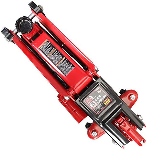 Пакет на голема црвена T83006 Torin Hydraulic Trolley Service/Clond Jack со екстра седло, капацитет од 3 тони + Big Red T43202 Torin Steel Stecks, 3 тони капацитет, 2 штандови