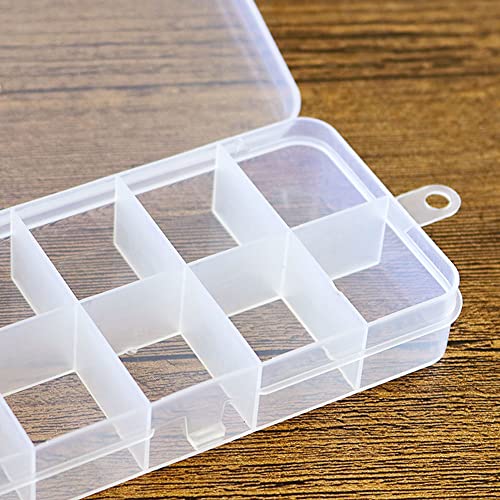 Транспарентна Пластична Кутија За Складирање 10-Оддел Накит Монистра Апчиња Спирала Менаџер Практични Козметички Организатори