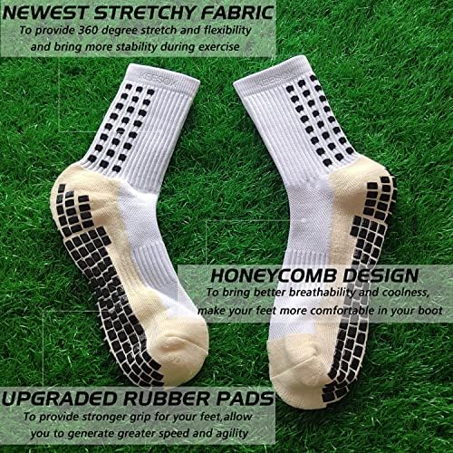 Keesox Non -лизгање фудбалски чорапи против атлетски чорапи за фигури за кошарка Бејзбол Унисекс Возрасни и тинејџери 1 пар пар пар