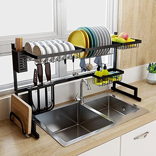 Орев над мијалник за мијалник, кујнски сад за сушење на полиците за сушење на полица за сушење со држач за капење на табла за одвод