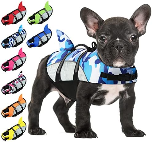 Alagirls Dog Swist Vest Ripstop Dog Life Jacket со висока рачка и спасувачка рачка, безбедност на кученцата за безбедност на кученца,